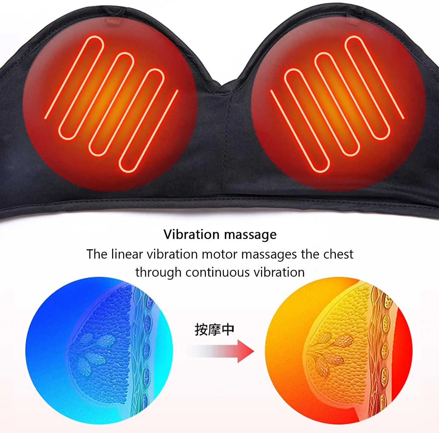 Electric Breast Massage Bra for Firm & Plump Breasts