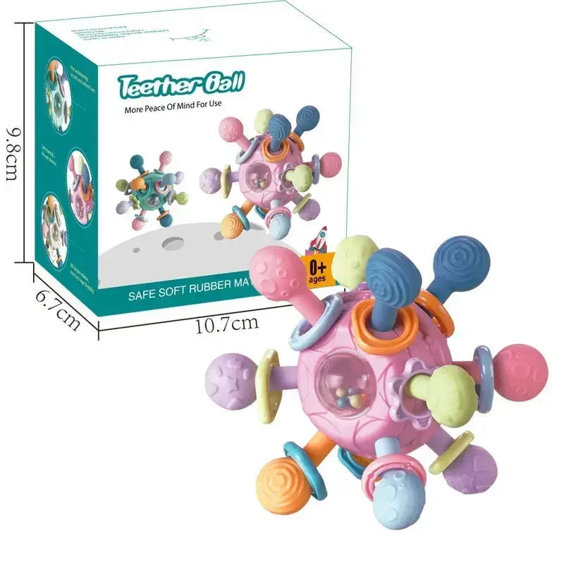 Baby Rotating Rattle Ball – Sensory & Teething Toy