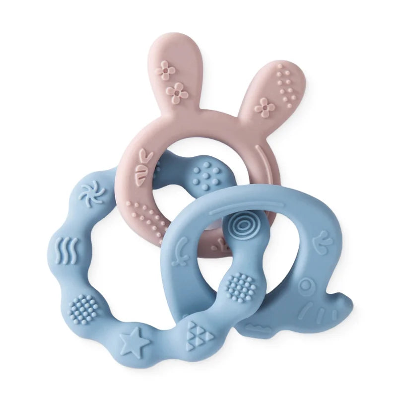 Baby Silicone Teether Ring – BPA-Free Comfort & Fun