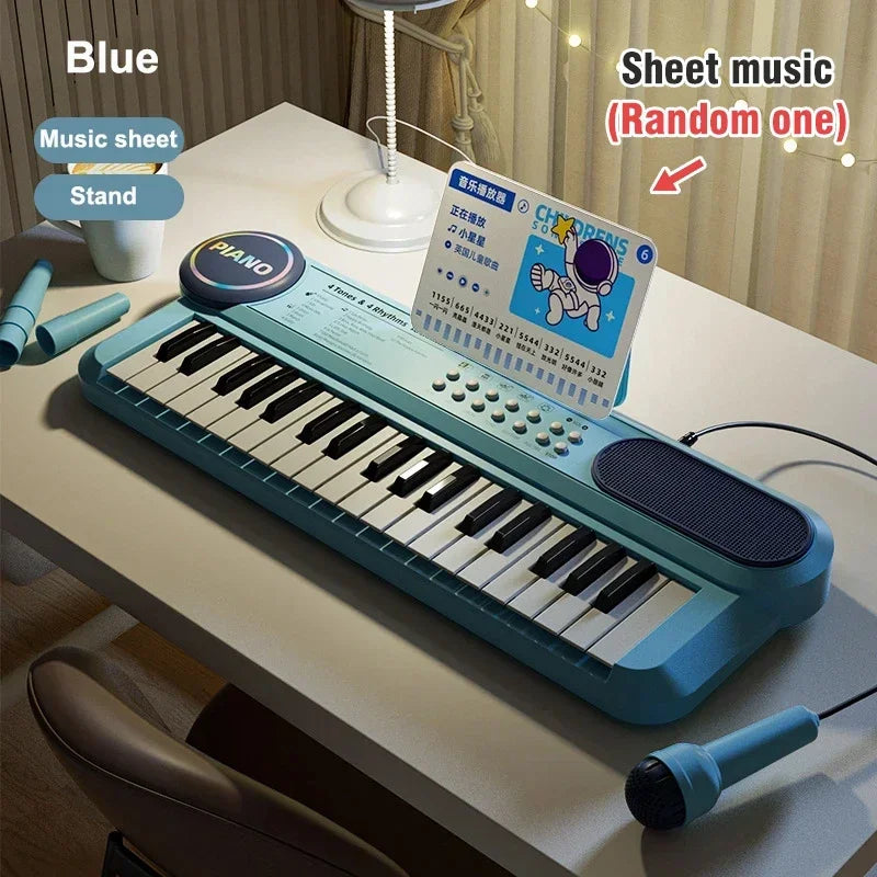 kids beginner keyboard piano with microphone learning toy
