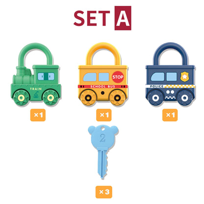 Montessori Lock & Key Toy Set Boosts Fine Motor Skills