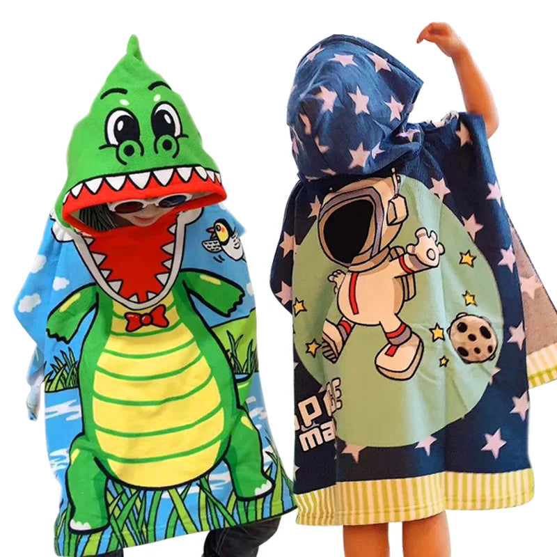 Cartoon Baby Hooded Bath Towel – Soft & Quick-Dry Cloak