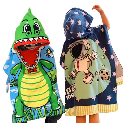 Cartoon Baby Hooded Bath Towel – Soft & Quick-Dry Cloak