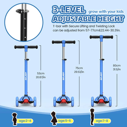 Kids Scooter with LED Wheels – Adjustable & Foldable Fun