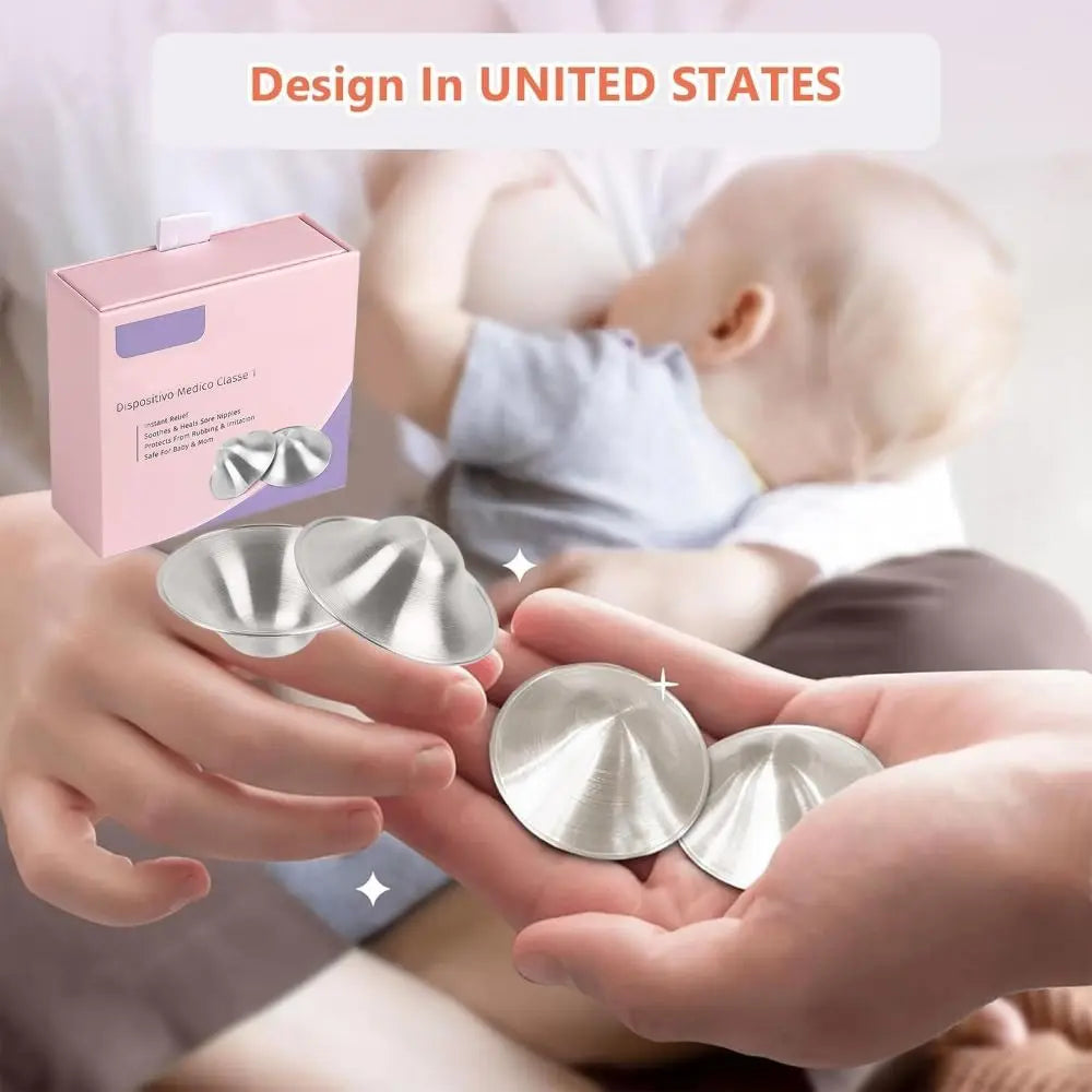 Silver Nipple Shields for Fast Healing & Breastfeeding Comfort