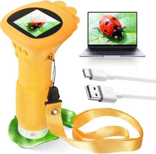 Kids Digital Microscope 1000x with Camera & LED Learning Tool