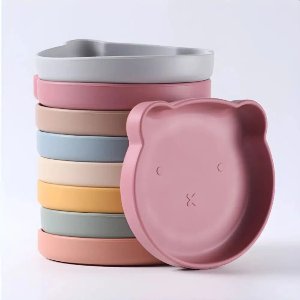 Silicone Tableware Set for Kids – Safe Cartoon Feeding