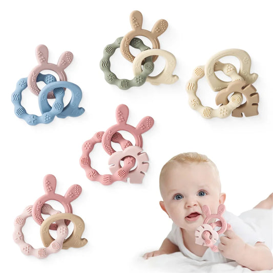 Baby Silicone Teether Ring – BPA-Free Comfort & Fun