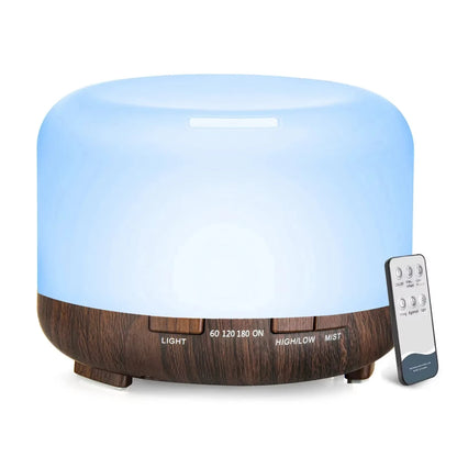 500ML Ultrasonic Aroma Diffuser – Cool Mist & LED Humidifier