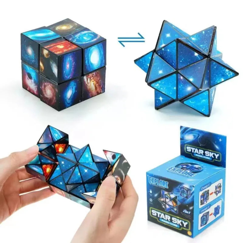 2 in 1 Star Sky Cube for Stress Relief & Creative Play
