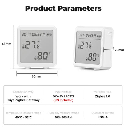 Zigbee Temperature Humidity Sensor LCD Wireless Thermometer