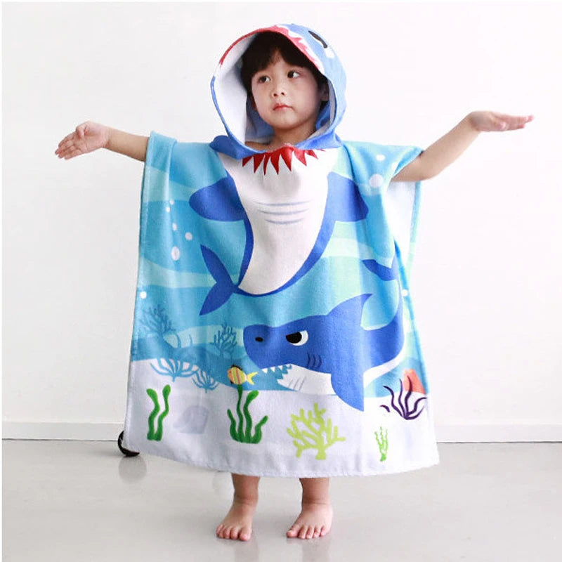 Cartoon Baby Hooded Bath Towel – Soft & Quick-Dry Cloak