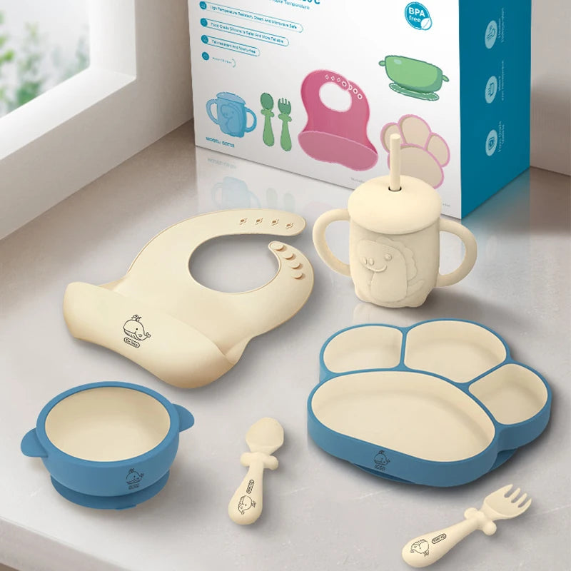 Children's Silicone Tableware Set – Safe & Easy Feeding