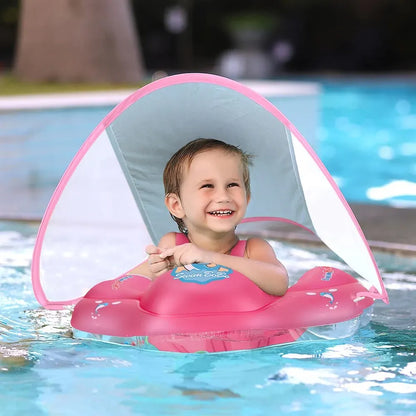 Baby Swimming Float with Canopy – Safe Sun Protection Ring