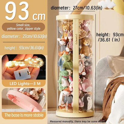 Transparent Doll Storage Box for Organized Toy Display