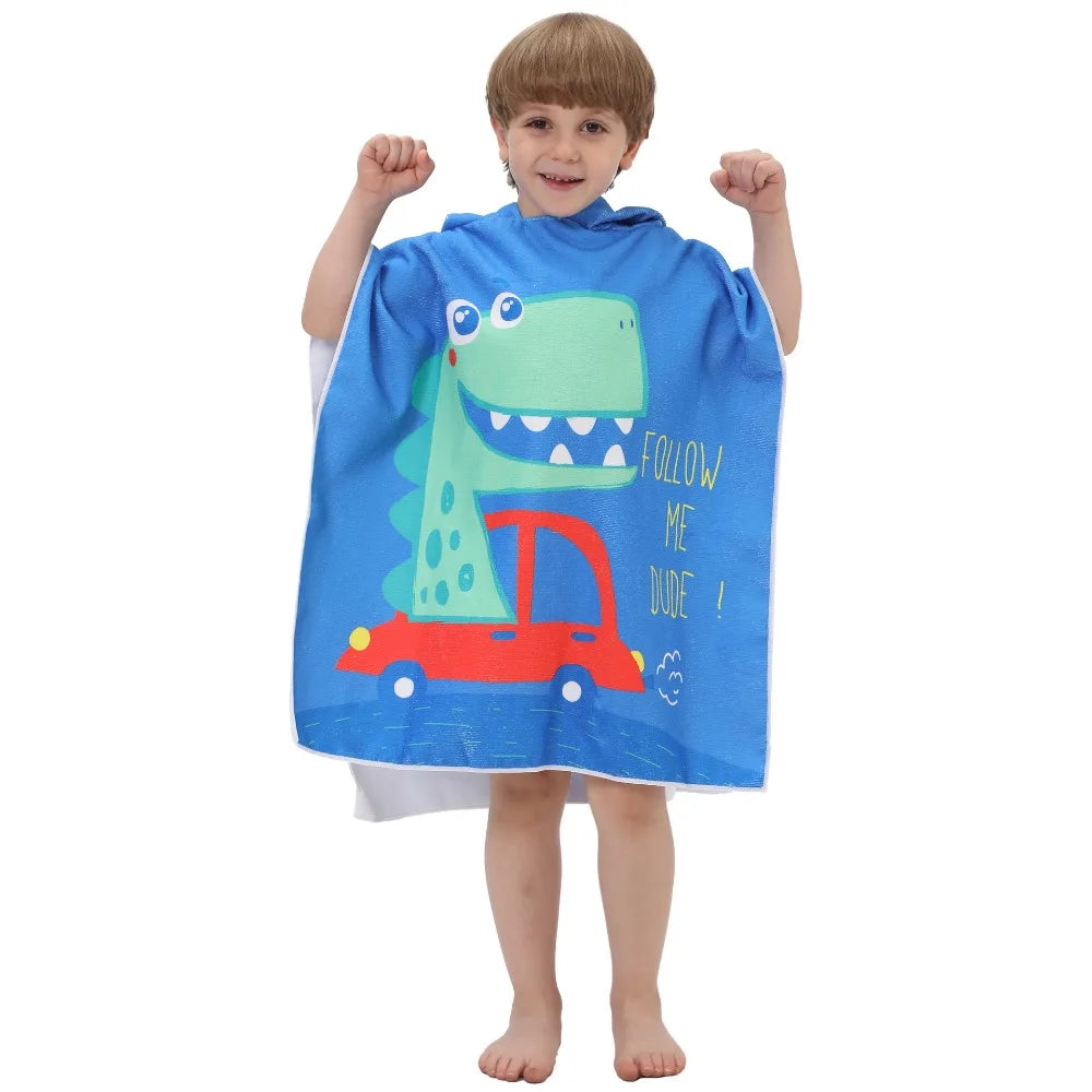Children’s Hooded Beach Towel – Quick-Dry Microfiber Comfort