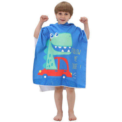 Children’s Hooded Beach Towel – Quick-Dry Microfiber Comfort