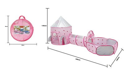 3-in-1 Kids Play Tent – Tunnel, Playhouse & Ball Pit Fun