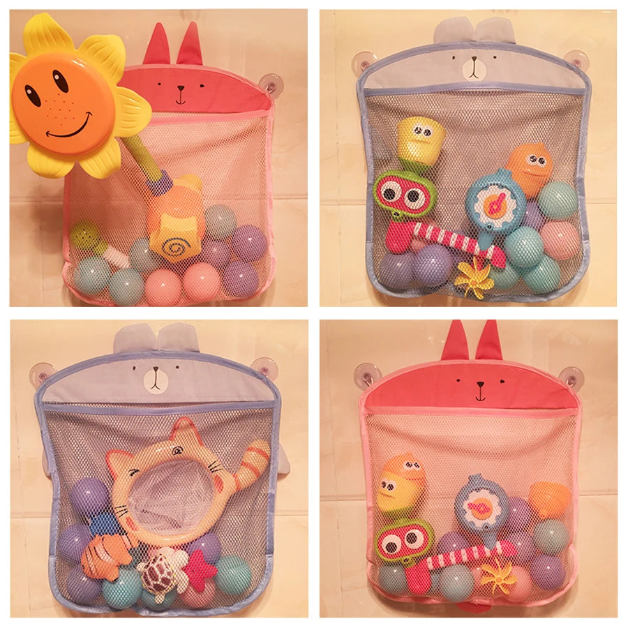 Baby Bath Toy Mesh Bag – Cartoon Storage & Organization