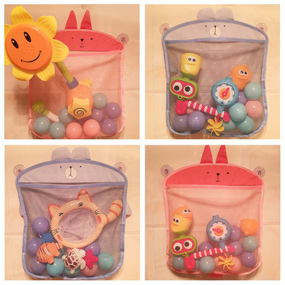Baby Bath Toy Mesh Bag – Cartoon Storage & Organization