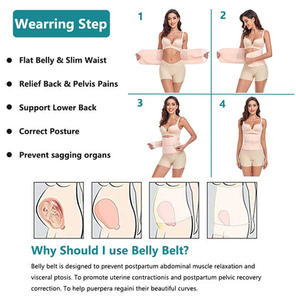 Postpartum Girdle for C-Section Recovery & Back Support