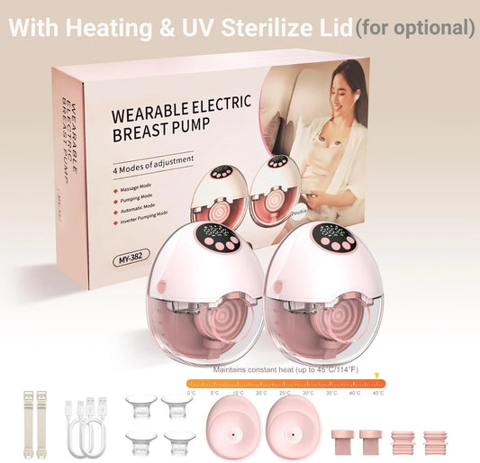 Hands-Free Electric Breast Pump with Heating & UV Sterilizer