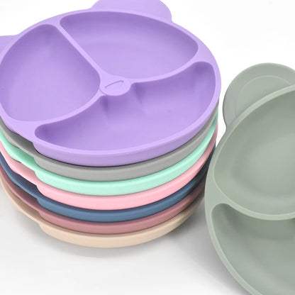 BPA-Free Silicone Baby Feeding Set with Plates & Cups