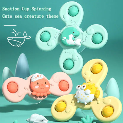 Baby Bath Toys Set – Fun Suction Cup Spinning Rattles