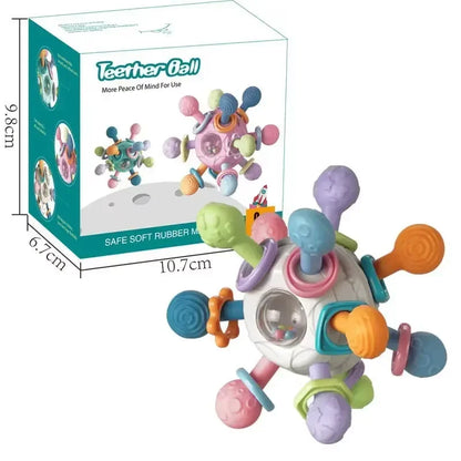 Baby Rotating Rattle Ball – Sensory & Teething Toy
