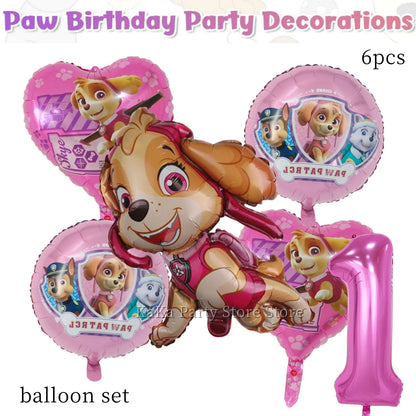Paw Patrol Birthday Party Supplies – Skye Theme Tableware Set
