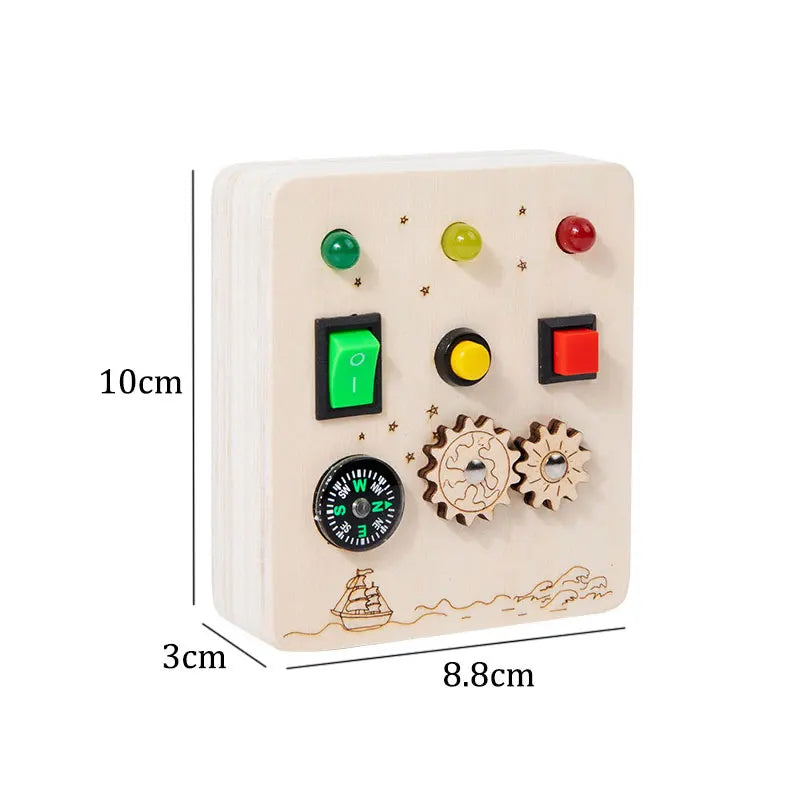 Montessori Busy Board LED Toy – Sensory Learning Fun