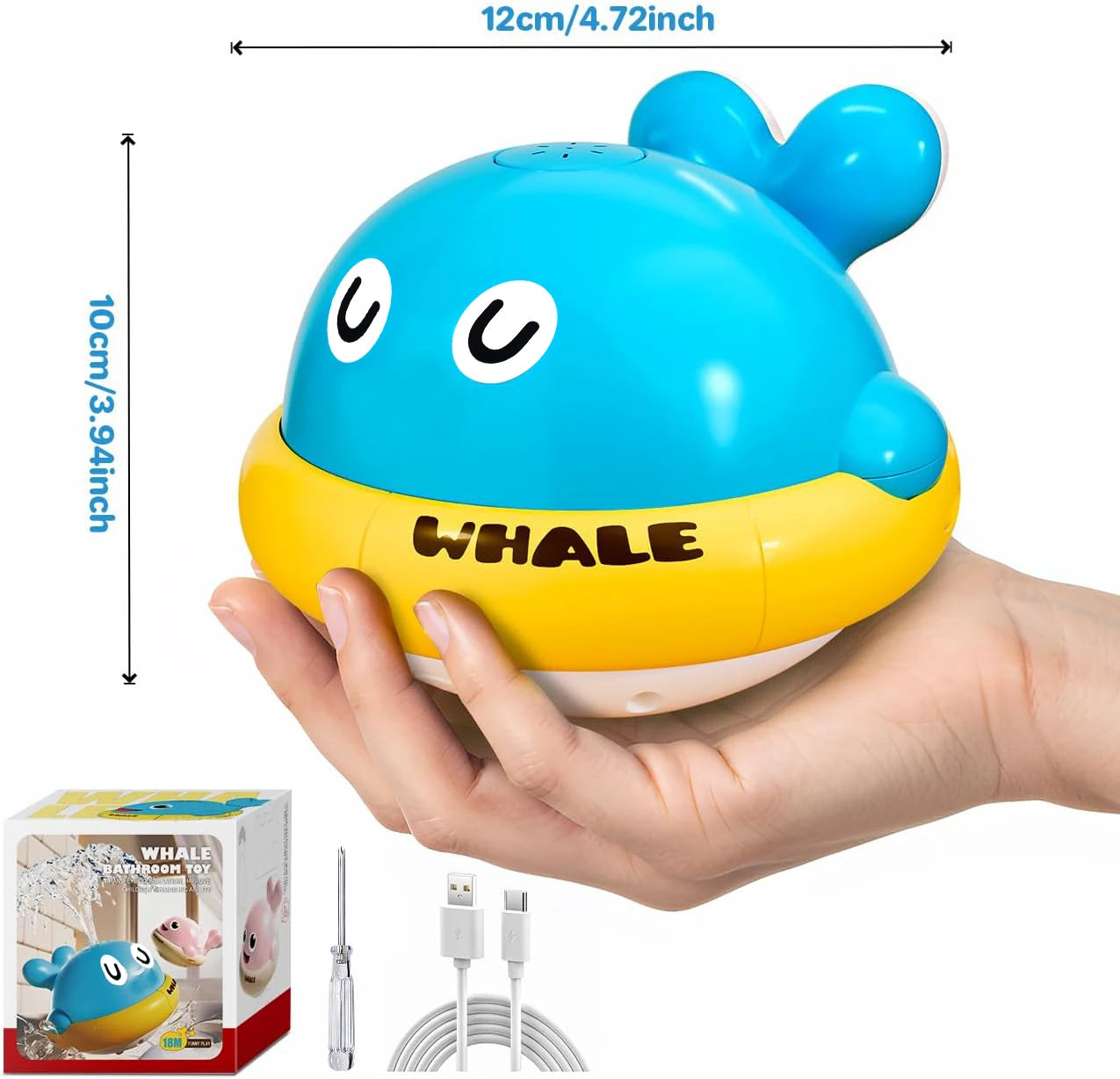 Baby Bath Toys – Light-Up Whale Sprinkler for Fun Play