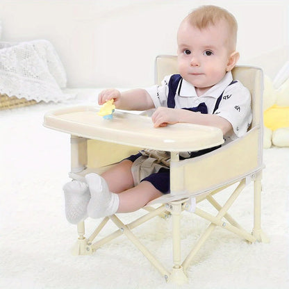 Portable Baby High Chair with Tray for Easy Feeding