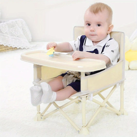 Portable Baby High Chair with Tray for Easy Feeding