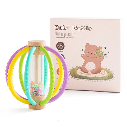 Baby Rattle Toy with Teether for Sensory & Gum Relief