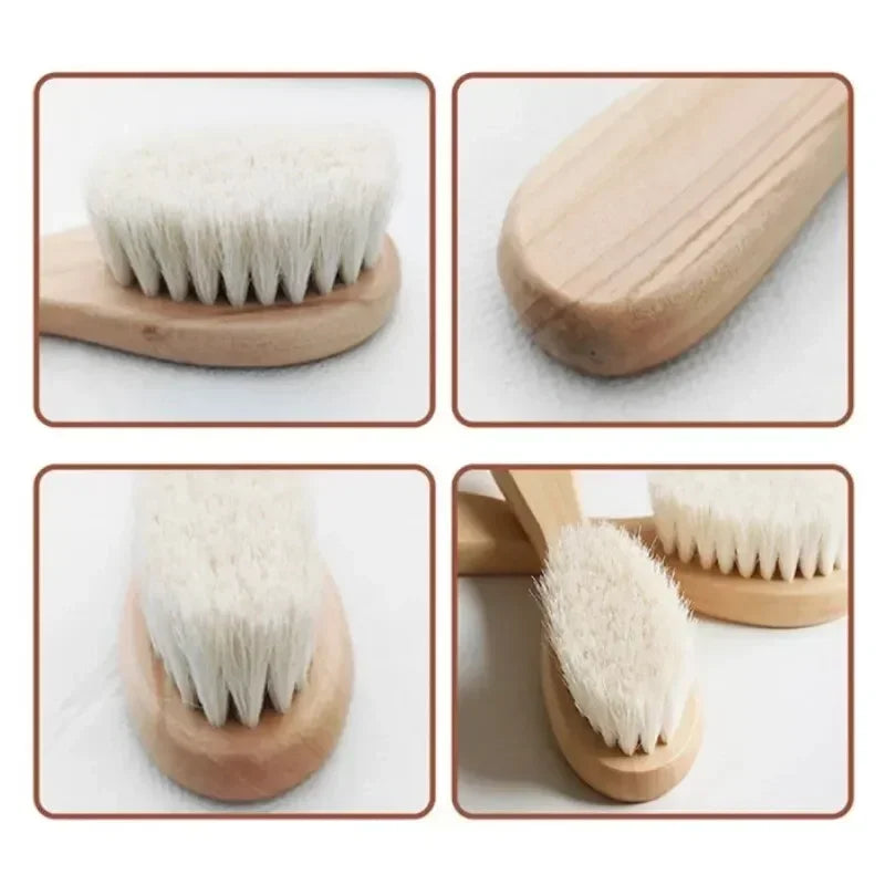 Baby Hair Brush and Comb Set – Gentle Wool & Wood Care