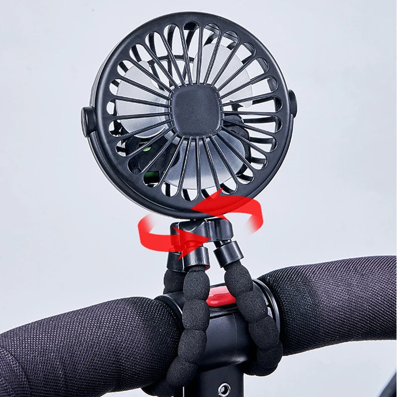 Portable Stroller Fan – Clip-On USB Baby Cooling Fan
