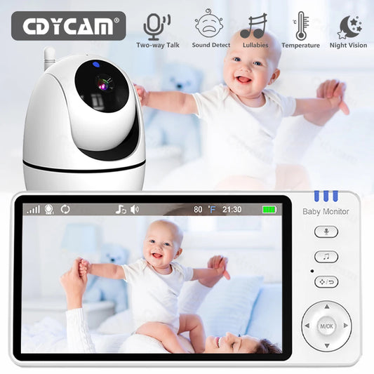 5" Video Baby Monitor HD PTZ Camera with Two-Way Audio
