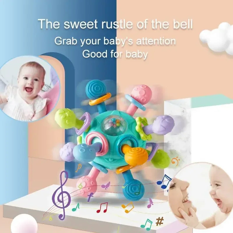 Baby Rotating Rattle Ball – Sensory & Teething Toy