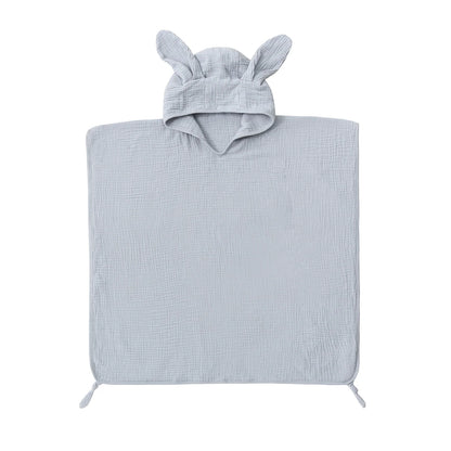 Muslin Baby Hooded Poncho Towel – Soft & Quick-Dry