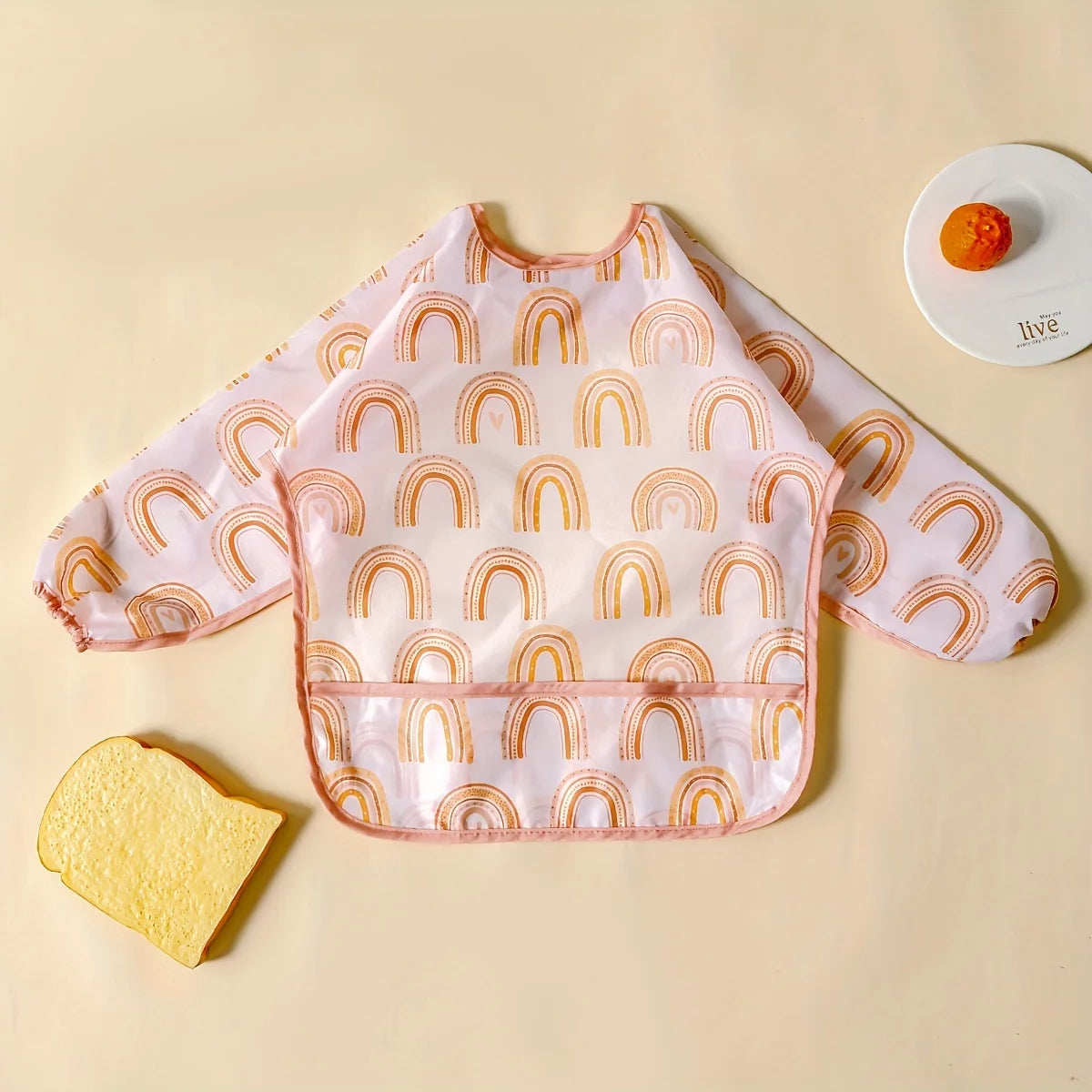 Waterproof Baby Bib with Sleeves – Cute Mess-Free Feeding