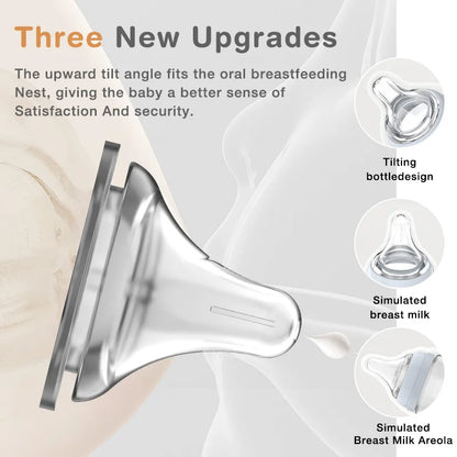 Glass Baby Bottle Anti-Choke Design for Safe Newborn Feeding