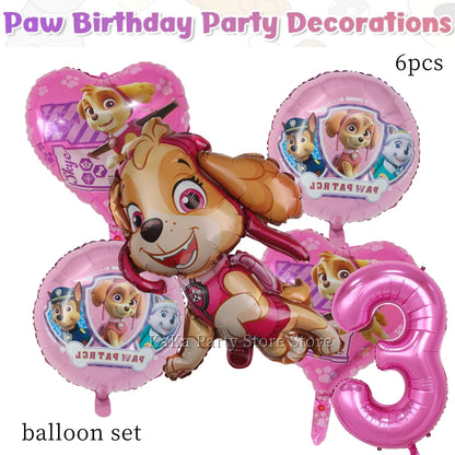 Paw Patrol Birthday Party Supplies – Skye Theme Tableware Set