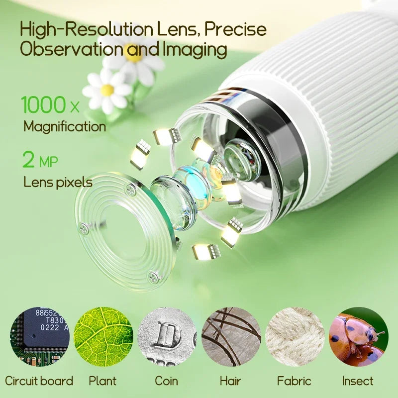 kids digital microscope handheld science learning tool