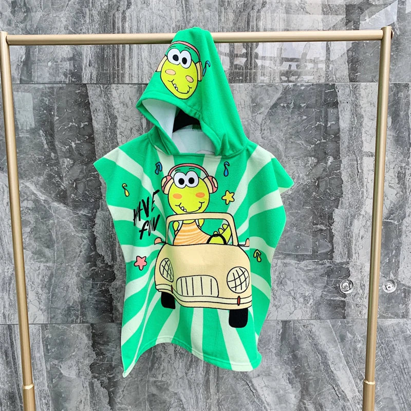 Cartoon Baby Hooded Bath Towel – Soft & Quick-Dry Cloak