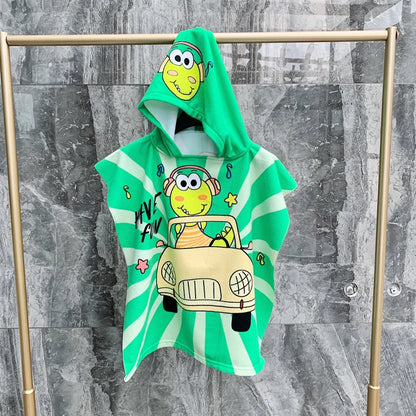 Cartoon Baby Hooded Bath Towel – Soft & Quick-Dry Cloak