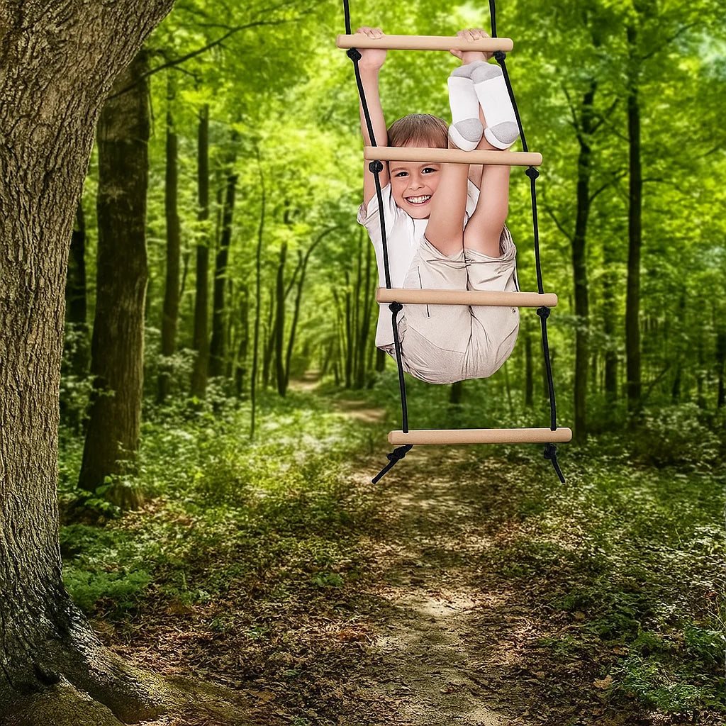 Children Climbing Rope Ladder – Indoor Outdoor Fun