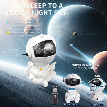 Galaxy Projector with Astronaut Design for Relaxing Night Light
