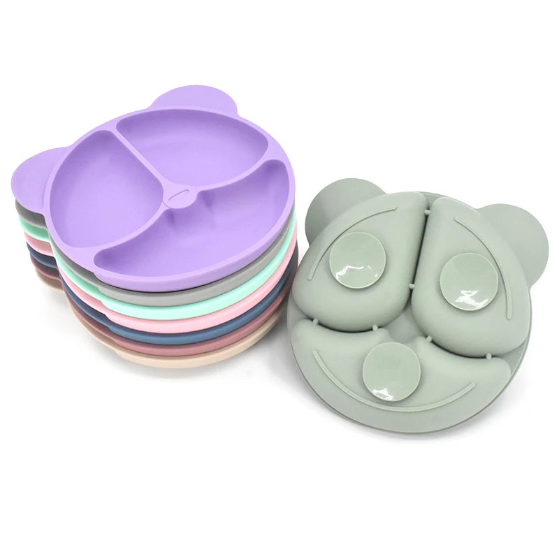 BPA-Free Silicone Baby Feeding Set with Plates & Cups