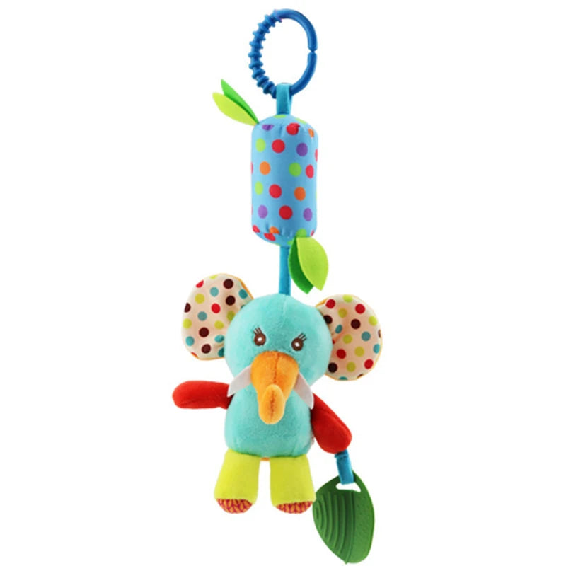 Baby Stroller Rattle Toy – Soft Hanging Animal for Sensory Play